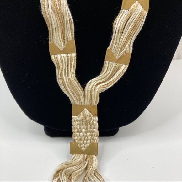 3/$30 Free People | Tan Open Road Thread Necklace - Picture 3 of 4